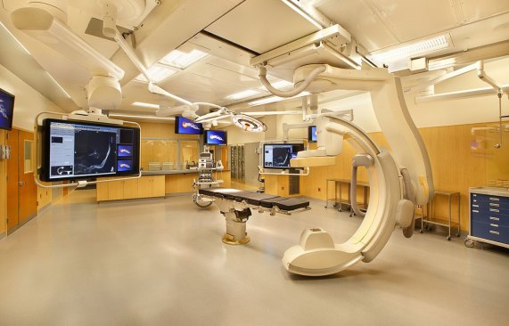 Interior view of the hybrid OR suite.