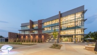 An exterior view of the new biology building at Colorado State University. The LEED Gold certified building is one of the anchors of the growing Science Commons on campus.