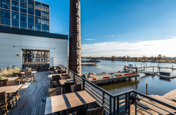 Waterfront view from upper deck