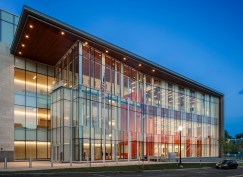 Exterior at Dusk - New Addition and Entrance