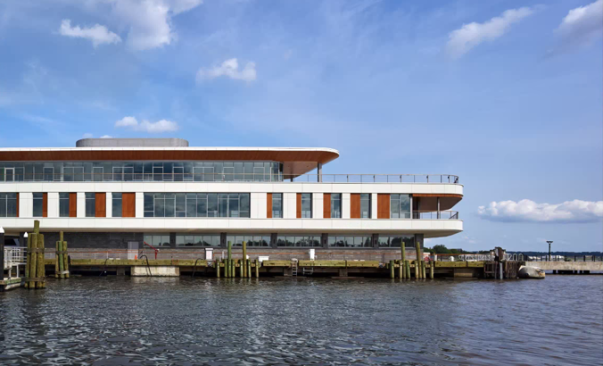 Pier 4 waterfront exterior view from the water