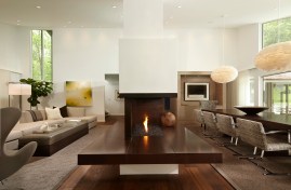 Remodel of Edina Mn residence, PK architects, Streeter and Associates, Andrew Flesher Interiors, ©Karen Melvin Photography, modern, contemporary, white, white kitchen, pizza oven, fireplace modern, monochromatic, woods, woodfloor, modern lamps, feather chandelier, feather pendant, poolside, Womb Chair, wire chair, remodel, remodel modern, architecture minnesota, AM cover