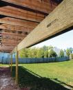 Parallam Plus PSL (parallel strand lumber) from iLevel by Weyerhaeuser has Wolmanized preservative protection, offering strength and consistency in exterior applications. The improved preservative treatment is compatible with galvanized fasteners and penetrates to the products core to protect against termites, fungus, and groundwater contact. Parallam Plus PSL columns and posts can be installed in the ground and can tolerate exposure to saltwater. Available in headers, beams, columns, and posts (and suitable for decking supports, carports, and retaining walls), it can be painted or stained with an oil-based finish. It is made with veneer strips bonded together in a press and microwave process. ilevel.com