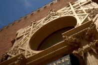 Detail of the Merchants National Bank (1914), one of Sullivan’s “Jewel Box” banks found throughout the Midwest.