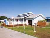 The house is made of SIPs, with long-lasting, low-maintenance HardiePlank applied to the exterior.