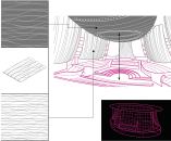 Illustrations of Stanford Universitys Bing Concert Hall, an 844-seat music venue planned for summer 2012 and designed by Ennead Architects with Nagata Acousticss Yasuhisa Toyota, theater consultant Fisher Dachs Associates, and landscape architect Cheryl Barton. Fiber-reinforced concrete sails disperse sound, whereas random ridges on these and other surfaces prevent echoes.