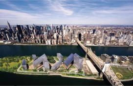 Aerial view of Roosevelt Island campus