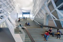 Cooper Union for the Advancement of Science and Art. View of the entrance stair, NewYork City, 2009.