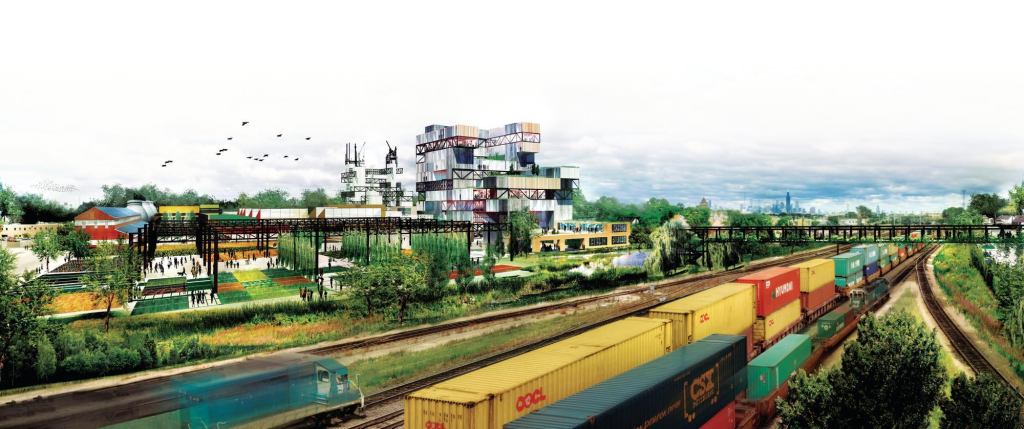 Studio Gang’s proposal for Cicero, Ill., transforms the physical identity of its abandoned industrial sector, whose failure in part preempted the community’s housing foreclosures.