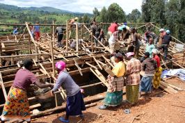 Worksite at Butaro Hospital Doctor’s Housing by MASS Design Group. The Latrobe Prize research team found that public interest design practices address a community’s immediate needs and often build the assets and capacities of that community.