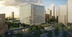 Rendering of U.S. Embassy in London designed by Philadelphia-based KieranTimberlake.