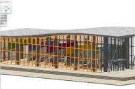Users can select an entire curtainwall system with a single click.