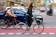 Bike lanes in Barcelona.