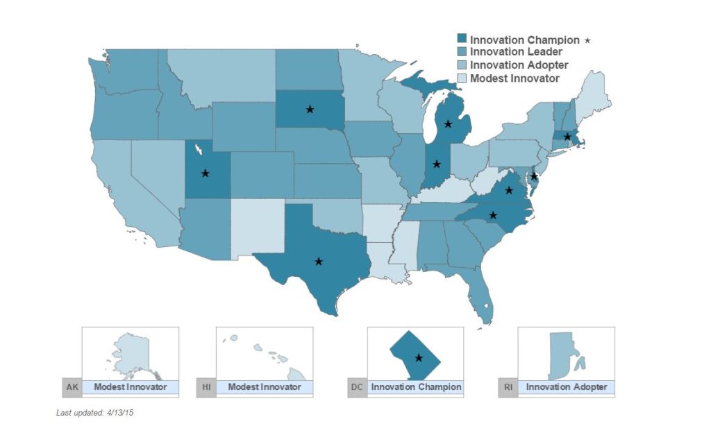 A screenshot of the Consumer Electronics Association's new Innovation Scorecard report.