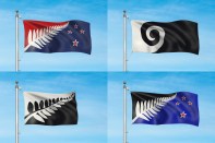 The four finalist designs for a new flag for New Zealand. 