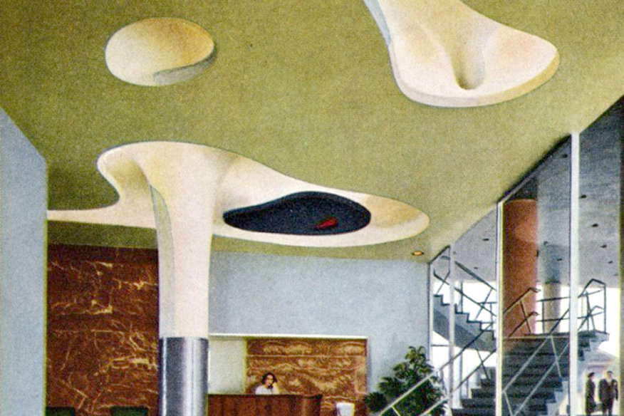 Original lobby ceiling design