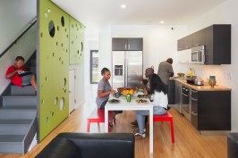 Designed by Onion Flats, the Belfield Avenue Townhomes, in Philadelphia, are Passive House certified.