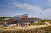 View from southeast, Chesapeake Bay Foundation Brock Environmental Center, designed by SmithGroupJJR