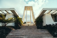 Chapel, Valley of the Temples, in Kaneohe, Oahu, designed by George "Pete" Wimberley