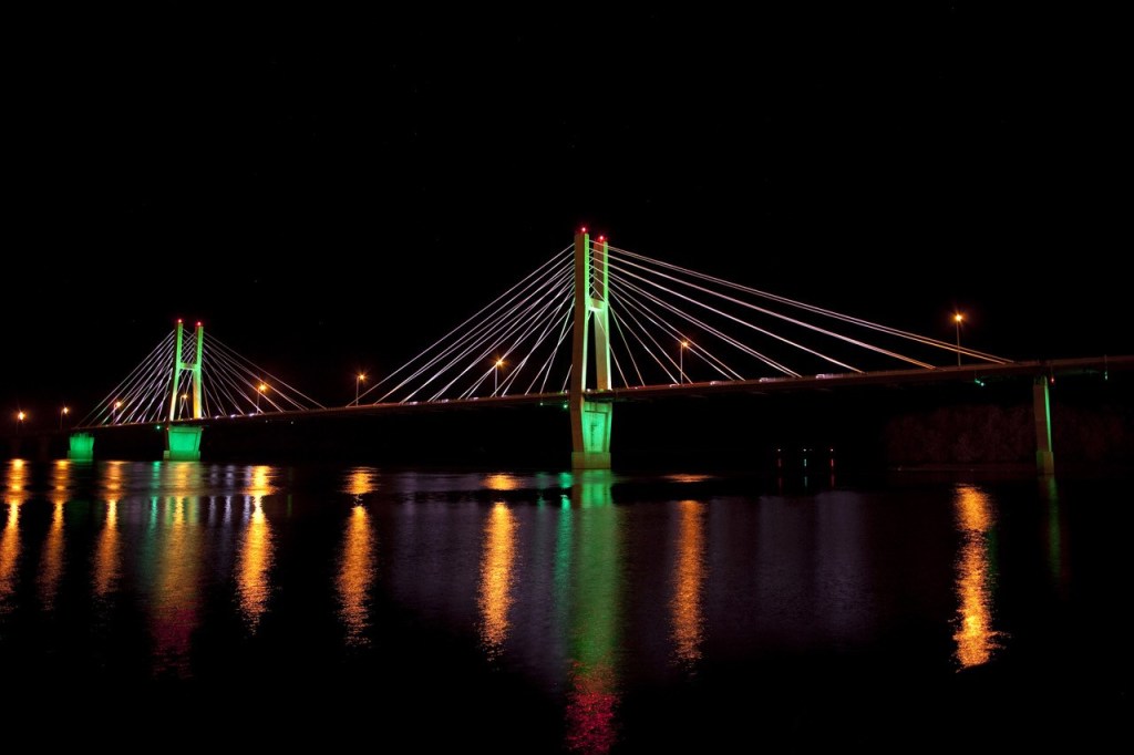 The energy-efficient lighting system provides great color saturation to highlight the architectural beauty of the Bayview Bridge.