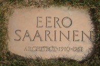 Eero Saarinen's gravestone in Troy, Mich.