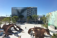 IwamotoScott's Miami City View Garage can be seen from I-195 and its façade acts as a billboard for the Design District and a way in (as well as a place to park) for visitors.