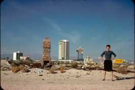 Denise Scott Brown in front of the Strip in Las Vegas, 1966