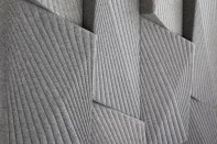 Detail, quilted acoustic panels