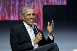 President Barack Obama speaking at Greenbuild 2019 in Atlanta, on Nov. 20