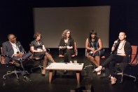 Equity by Design's Voices panel featured thought leaders who shared their experiences entering and working in the architecture profession. L to r: Kevin Holland, AIA, Diane Jacobs, AIA, moderator Julia Mandell, AIA, Tiffany Brown, Assoc. AIA, A.L. Hu, Assoc. AIA
