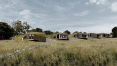 I Ramarri (Siracusa,Italy, 2012), terraced houses overlooking an agrarian landscape framed by the sea. Project by AION (Aleksandra Jaeschke and Andrea Di Stefano).