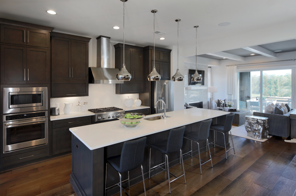 The homes in West Village at One Loudoun feature three to four bedroom models and start in the $600,000's.