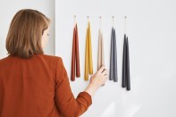 Hand-dipped candles from Atelier, the retail store spin-off of Atelier Cho Thompson