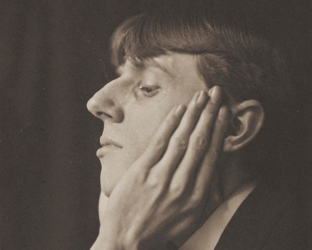 Detail of a portrait of Aubrey Beardsley by photographer Frederick Evans, circa 1894. Evans helped Beardsley get his first commission, to illustrate a new edition of Thomas Malory’s “Le Morte d'Arthur.”