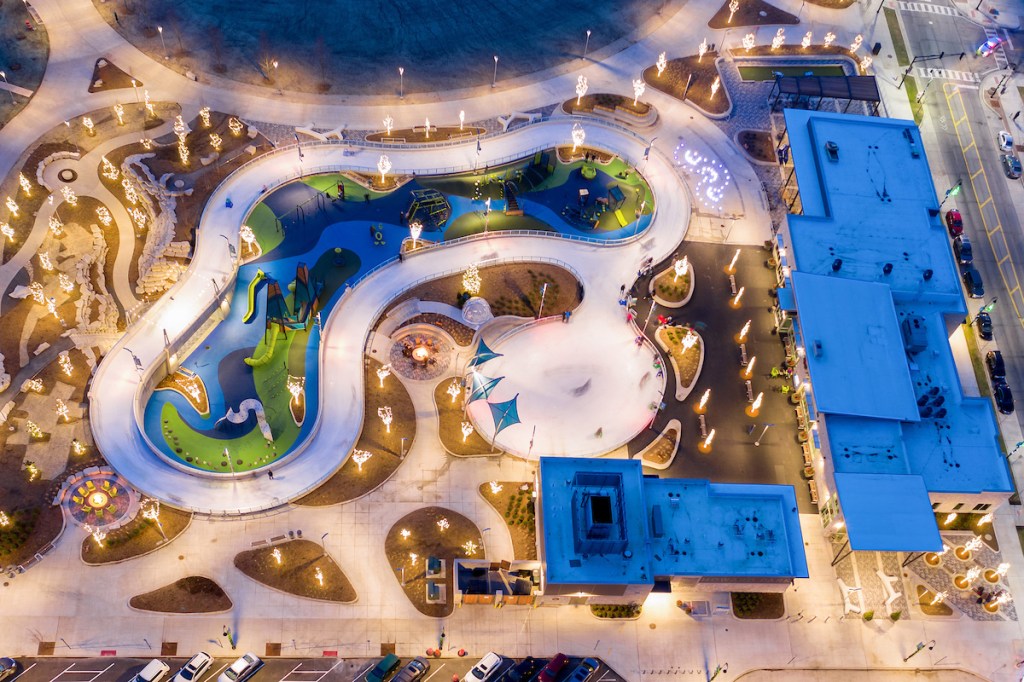 Located in downtown South Bend, Howard Park is a world-class destination park featuring an ice trail and pond, playground, community center, and restaurant.