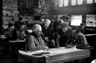 Frank Lloyd Wright at Taliesin East in 1937