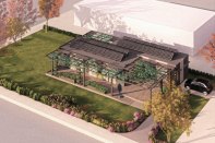 A rendering of the 2020 Solar Decathlon Build Challenge home from the University of Illinois at Urbana-Champaign in Urbana, Illinois.