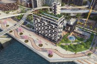 Rendering, bird's-eye view, from Autodesk Revit 2022