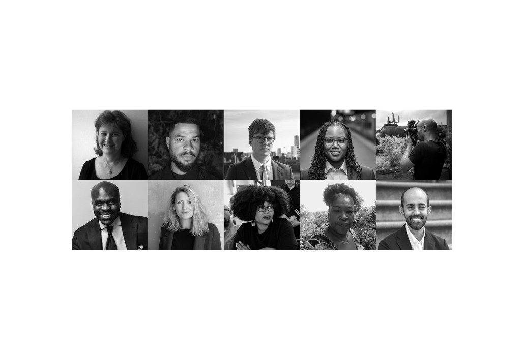 clockwise from top left: Andrea Bolnick, Jordan Weber, Will Hunter, Monica Rhodes, Michael Uwemedimo, Veyom Bahl, Karen Dawn Blondel, Mpho Matsipa, Stephanie Hankey, and Moddie Turay