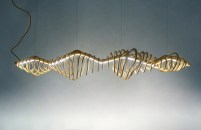 A lighting display made using organic refuse bio-compound, designed by Biohm in collaboration with Luca Alessandrini