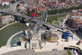 As seen from above, the Guggenheim Museum Bilbao by Gehry Partners