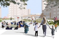 Design proposal for the Gowanus Houses Community Center developed by students at the University at Buffalo.