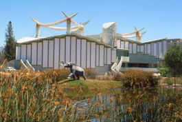 Los Angeles County Museum of Art, Pavilion for Japanese Art, designed by Bruce Goff and completed by Bart Prince following Goff's death, ca. 1988.
