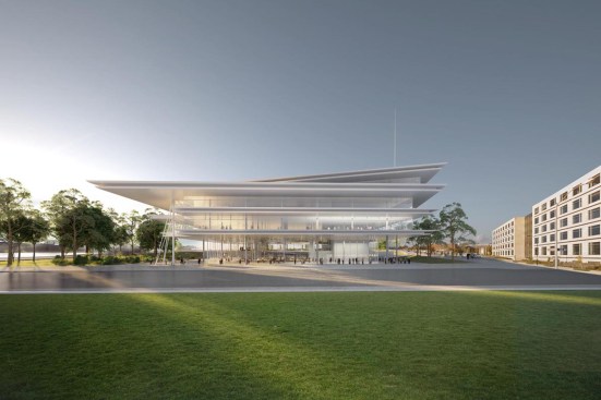 Rendering of view from the Sculpture Park.