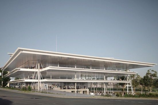 Rendering of west view.