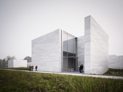 Entrance to the new Glenstone museum in Potomac, Md.