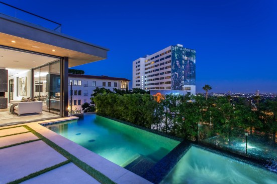 An infinity edge pool over the cliff.