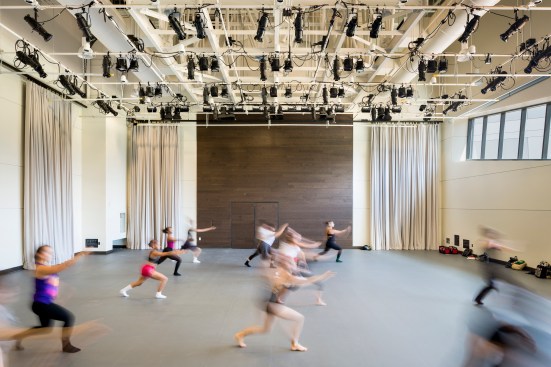 SUNY Potsdam interior dance classroom
