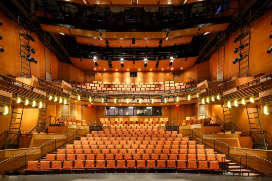 SUNY Potsdam interior theater stage view