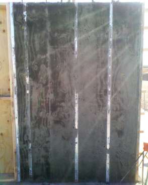 poured wall showing metal nailers